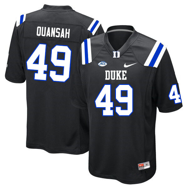 Men #49 Koby Quansah Duke Blue Devils College Football Jerseys Sale-Black